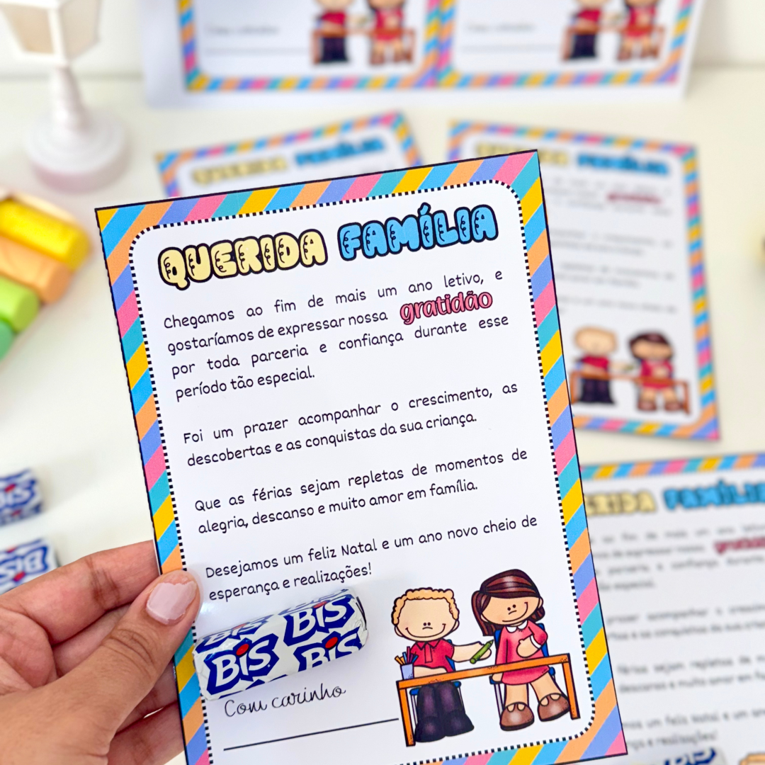 Cartão Editável Querida Família